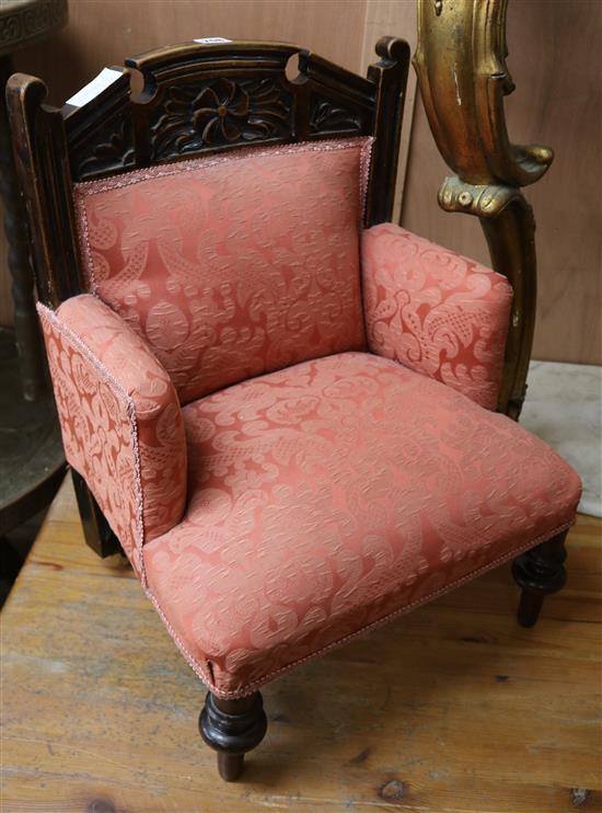 An Edwardian childs easy chair